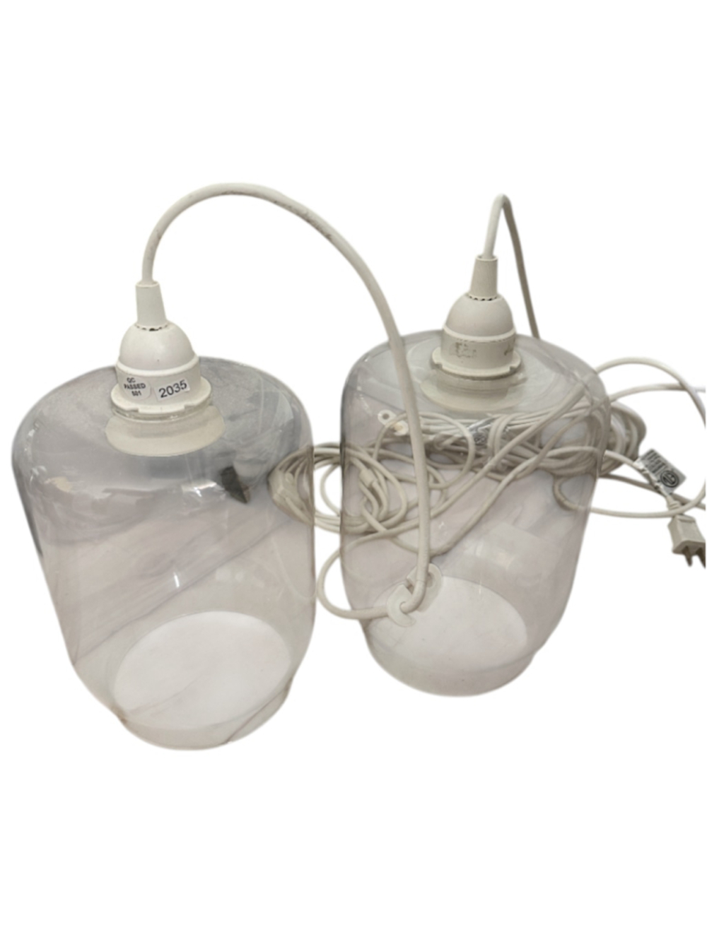 IKEA Klovan 18347 Clear Glass Pendant 8” Lamp Shade Globe & Cord Set - Picture 3 of 3